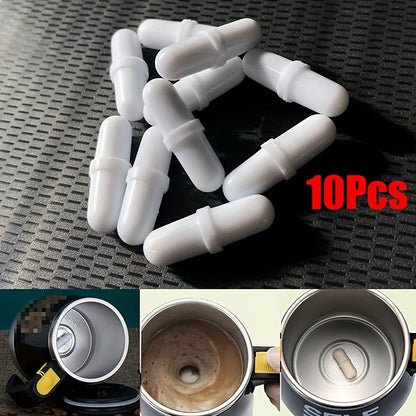 10pcs Automatic Self Stirring Magnetic Mug Capsule Cylindrical Magnetic Stirring Rod Mixer Thermal Cup Accessories