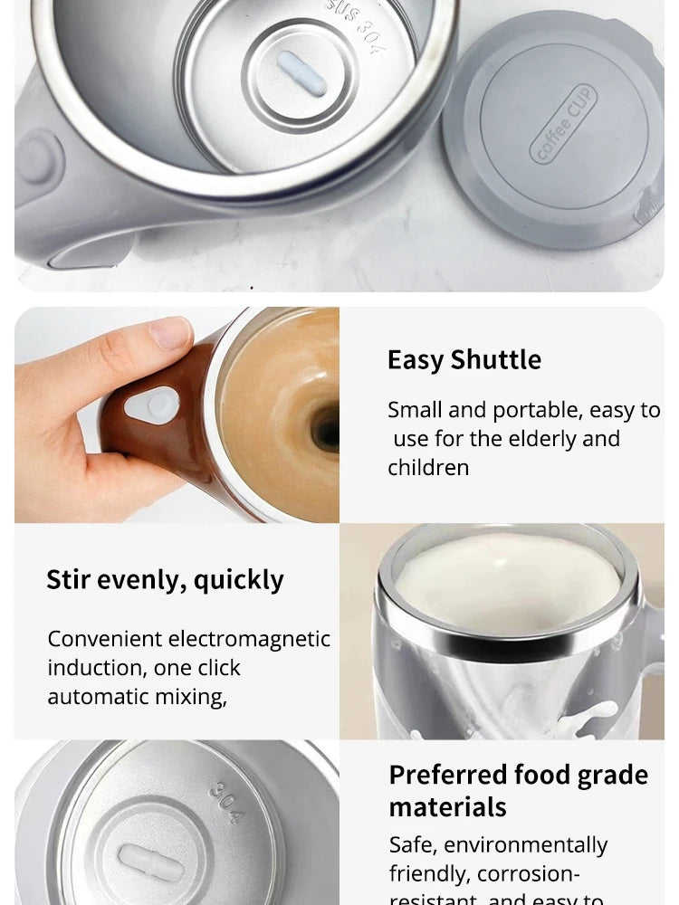 StirSmart: Portable Auto-Stir Mug – Perfect for Coffee and More!