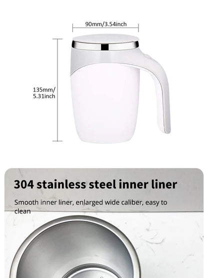 StirSmart: Portable Auto-Stir Mug – Perfect for Coffee and More!