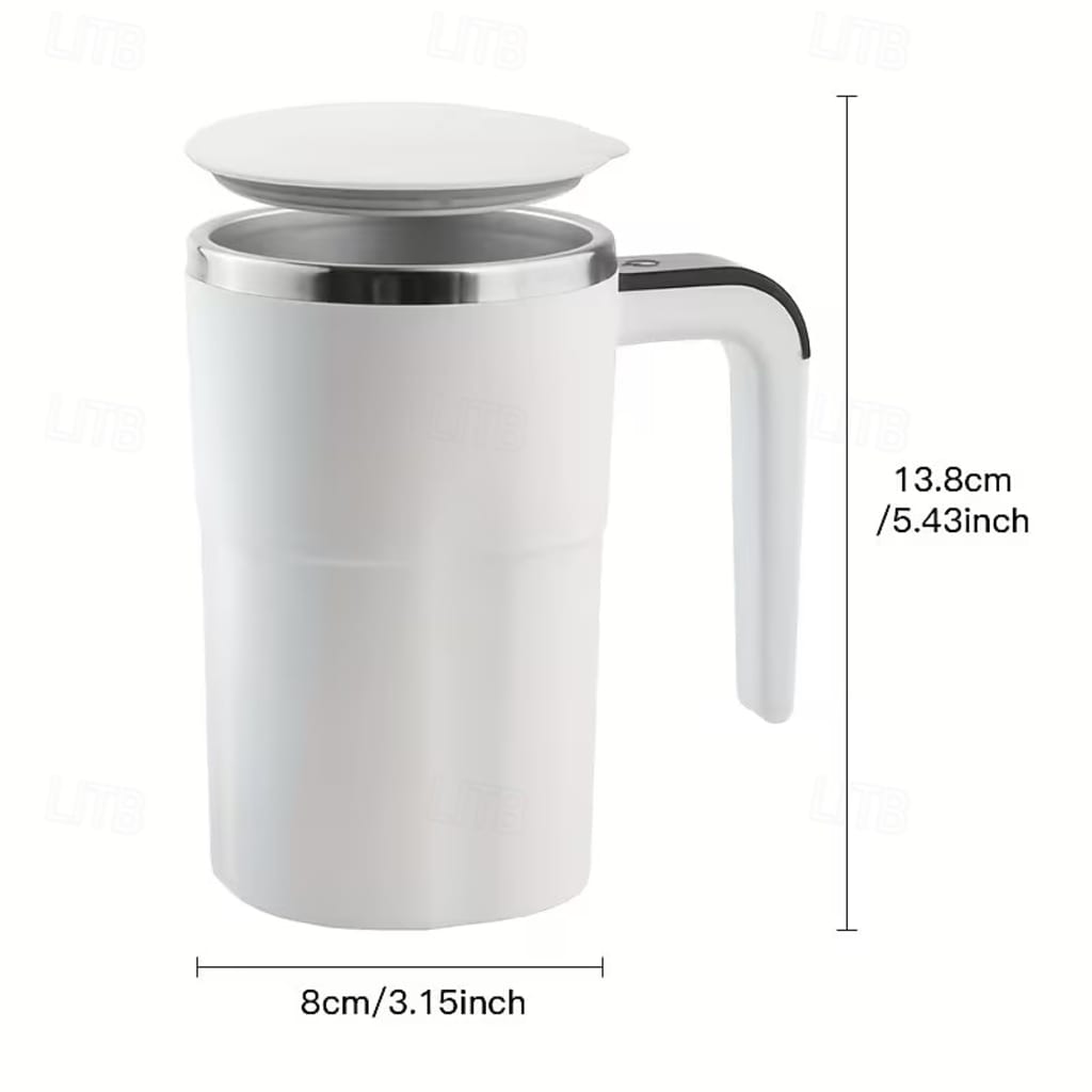 Electric Coffee Mug with LED Temperature Display - One-Touch Operation, 304 Stainless Steel, Suitable for Mixing Coffee, Milk, Tea, and Blended Drinks, Ideal for Office, Home & Outdoor Travel Use