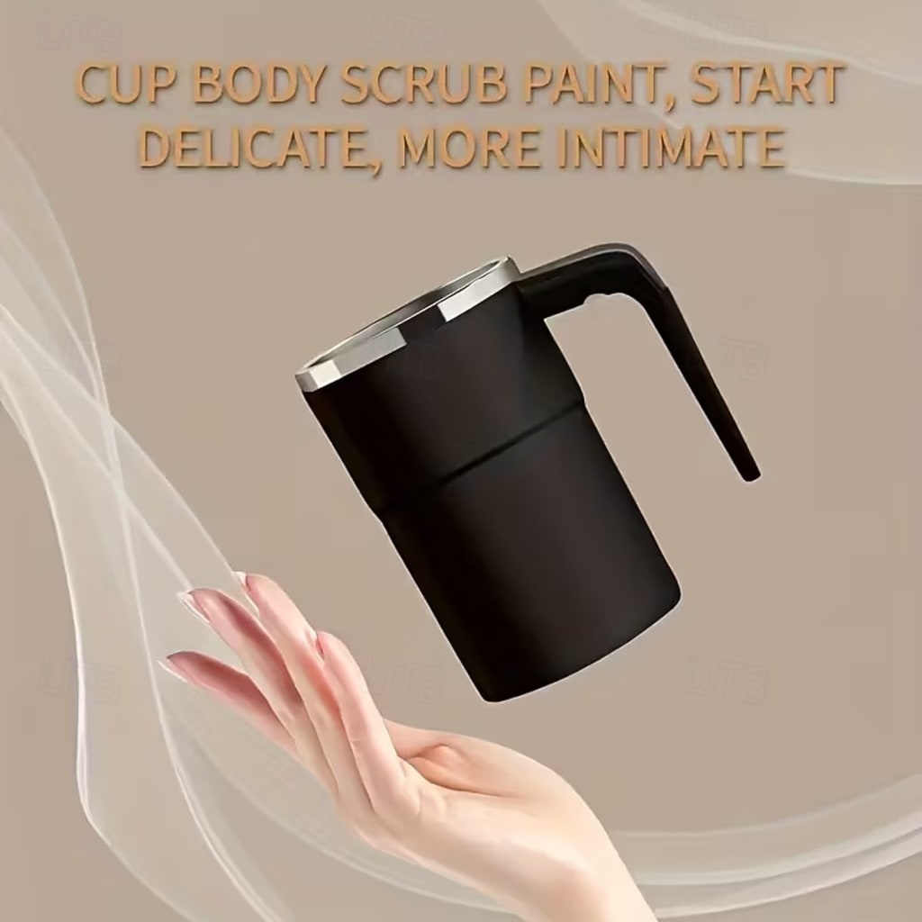 Electric Coffee Mug with LED Temperature Display - One-Touch Operation, 304 Stainless Steel, Suitable for Mixing Coffee, Milk, Tea, and Blended Drinks, Ideal for Office, Home & Outdoor Travel Use